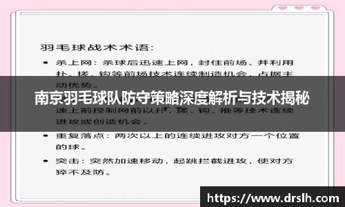 南京羽毛球队防守策略深度解析与技术揭秘